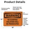 Signmission No Dumping Violators Will Be Prosecuted, 18 in W x Rectangle, Vinyl Decal OS-2PACK-WS-D-1218-L-12704 - alternate 6